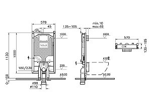 Инсталляция для унитаза Vitra Vpro 765-5800-01 купить в интернет-магазине сантехники Sanbest