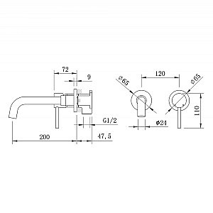 Смеситель для раковины BERGES VENTAS R 076012 черный матовый купить в интернет-магазине сантехники Sanbest