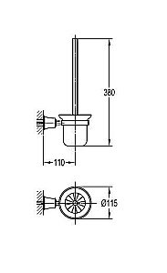 Ершик для туалета Cezares Liberty AM-F-8990 купить в интернет-магазине сантехники Sanbest