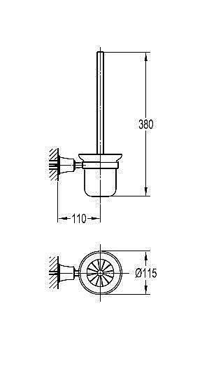 Ершик для туалета Cezares Liberty AM-F-8990 купить в интернет-магазине сантехники Sanbest
