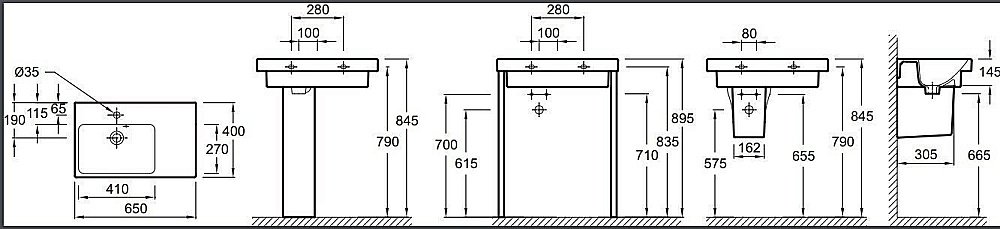 Раковина Jacob Delafon ODEON UP 65 E4757G-00 белая купить в интернет-магазине Sanbest