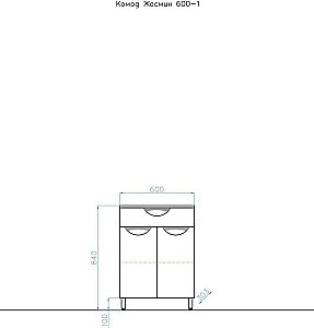 Тумба с раковиной Style Line Жасмин 70 для ванной в интернет-магазине Sanbest