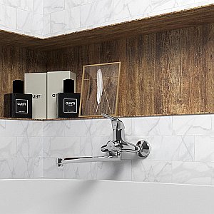 Смеситель для ванны PAINI Trento TRCR119LMKM хром купить в интернет-магазине сантехники Sanbest