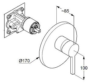 Смеситель для душа Kludi NOVA FONTE Puristic 206555315 белый матовый купить в интернет-магазине сантехники Sanbest