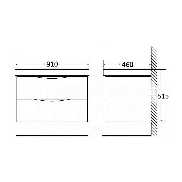 Тумба с раковиной Belbagno ETNA 91 BL белая для ванной в интернет-магазине Sanbest