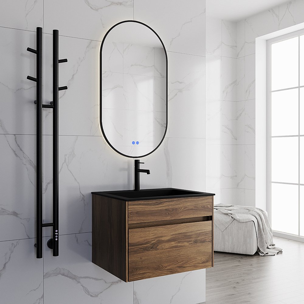 Полотенцесушитель электрический Vincea VTD-1D2BE черный купить в интернет-магазине сантехники Sanbest