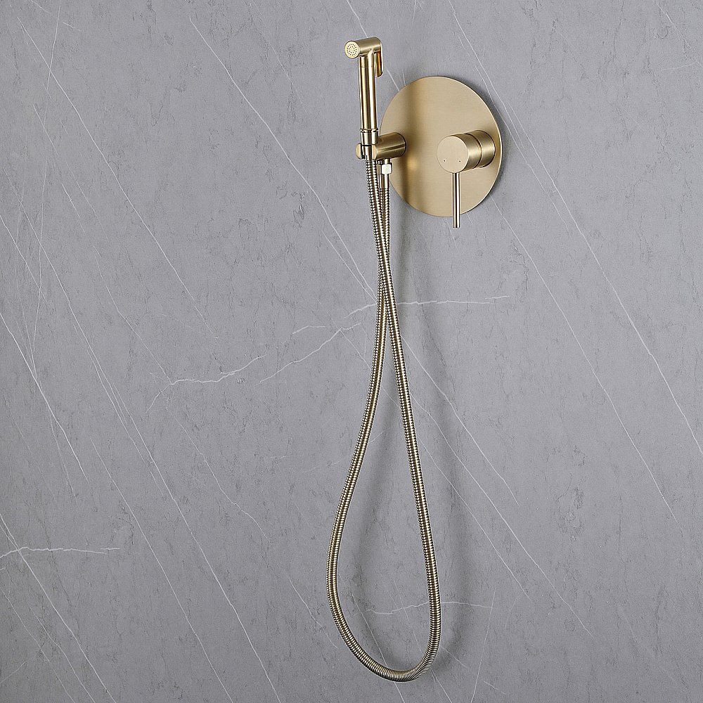 Гигиенический душ Abber EMOTION AF8826G золото матовое купить в интернет-магазине сантехники Sanbest