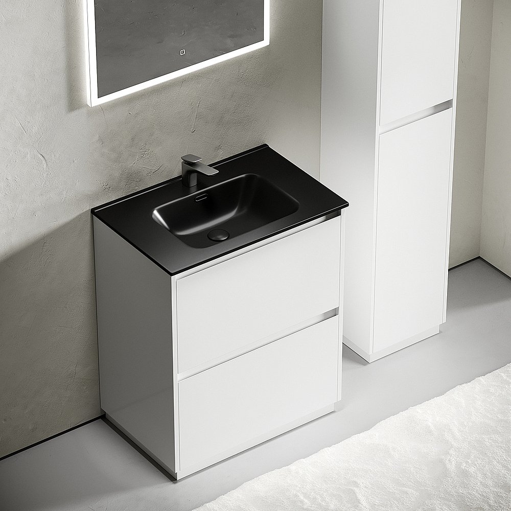 Тумба с раковиной Sancos Libra Floor 70 LB70FW белая для ванной в интернет-магазине Sanbest
