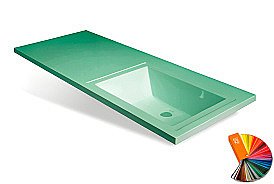 Раковина Эстет Даллас 130 любой цвет под заказ, правая купить в интернет-магазине сантехники Sanbest