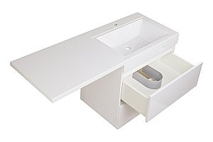 Тумба с раковиной Style Line Даллас 130 подвесная для ванной в интернет-магазине Sanbest