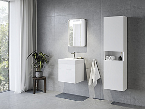 Тумба с раковиной Ravak SET NATURAL 50 70508075 белая глянцевая для ванной в интернет-магазине Sanbest