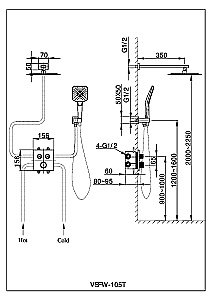 Душевая система Vincea VSFW-105TCH хром купить в интернет-магазине сантехники Sanbest