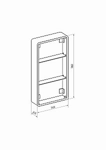 Зеркальный шкаф Taliente Cbled TA-CBled-EL4080R 40 купить в интернет-магазине сантехники Sanbest