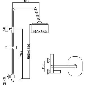 Душевая система Mixline ML2414 купить в интернет-магазине сантехники Sanbest