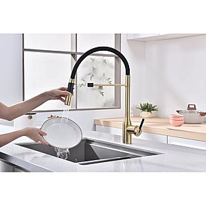 Смеситель для кухни Paulmark Magneto One Ma213188-LG светлое золото купить в интернет-магазине сантехники Sanbest