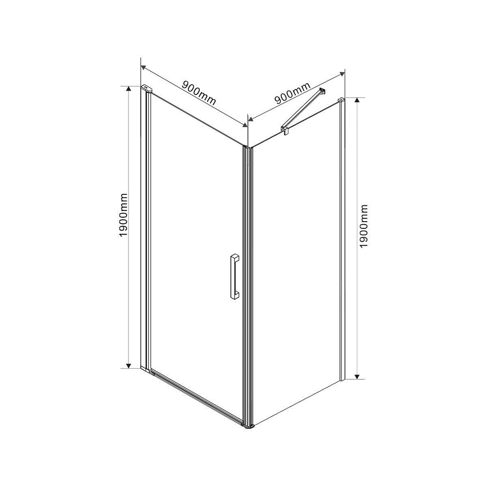 Душевой уголок Vincea Orta VSR-1O9090CLB 90x90 купить в интернет-магазине Sanbest