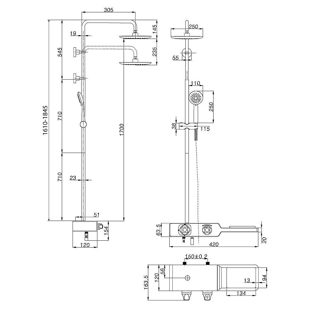 Душевая система Lemark Tropic LM7009C купить в интернет-магазине сантехники Sanbest
