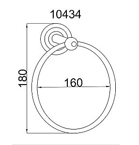 Полотенцедержатель-кольцо Boheme Brillante 10434 купить в интернет-магазине сантехники Sanbest
