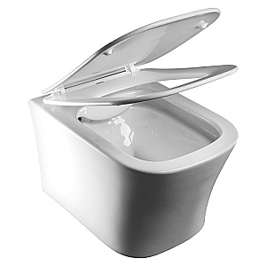 Унитаз подвесной Elghansa Monterno RM-4836 белый, безободковый, с крышкой микролифт купить в интернет-магазине Sanbest