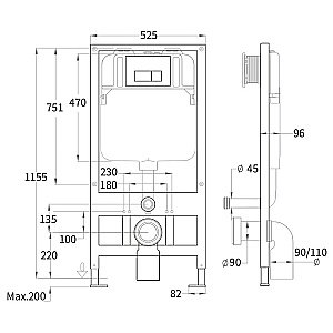 Унитаз с инсталляцией WeltWasser BAMBERG 525+HOFBACH 041 GL-WT+BAMBERG WT белый/кнопка белая, безободковый, с крышкой микролифт, слив торнадо купить в интернет-магазине Sanbest