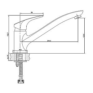 Смеситель для кухни Aquanet Techno SD90885 купить в интернет-магазине сантехники Sanbest