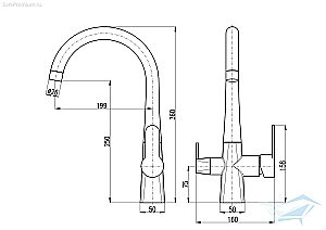 Смеситель для кухни Rav-Slezak Zambezi ZA018.5 хром купить в интернет-магазине сантехники Sanbest
