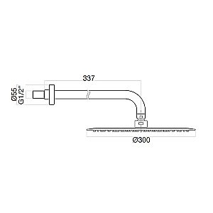 Верхний душ Webert AC0841740 белый матовый купить в интернет-магазине сантехники Sanbest