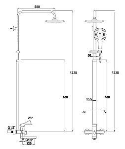Душевая система Kaiser Arena 36182 хром купить в интернет-магазине сантехники Sanbest