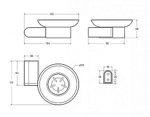 Мыльница Cezares STYLUS-SODS-01 хром купить в интернет-магазине сантехники Sanbest