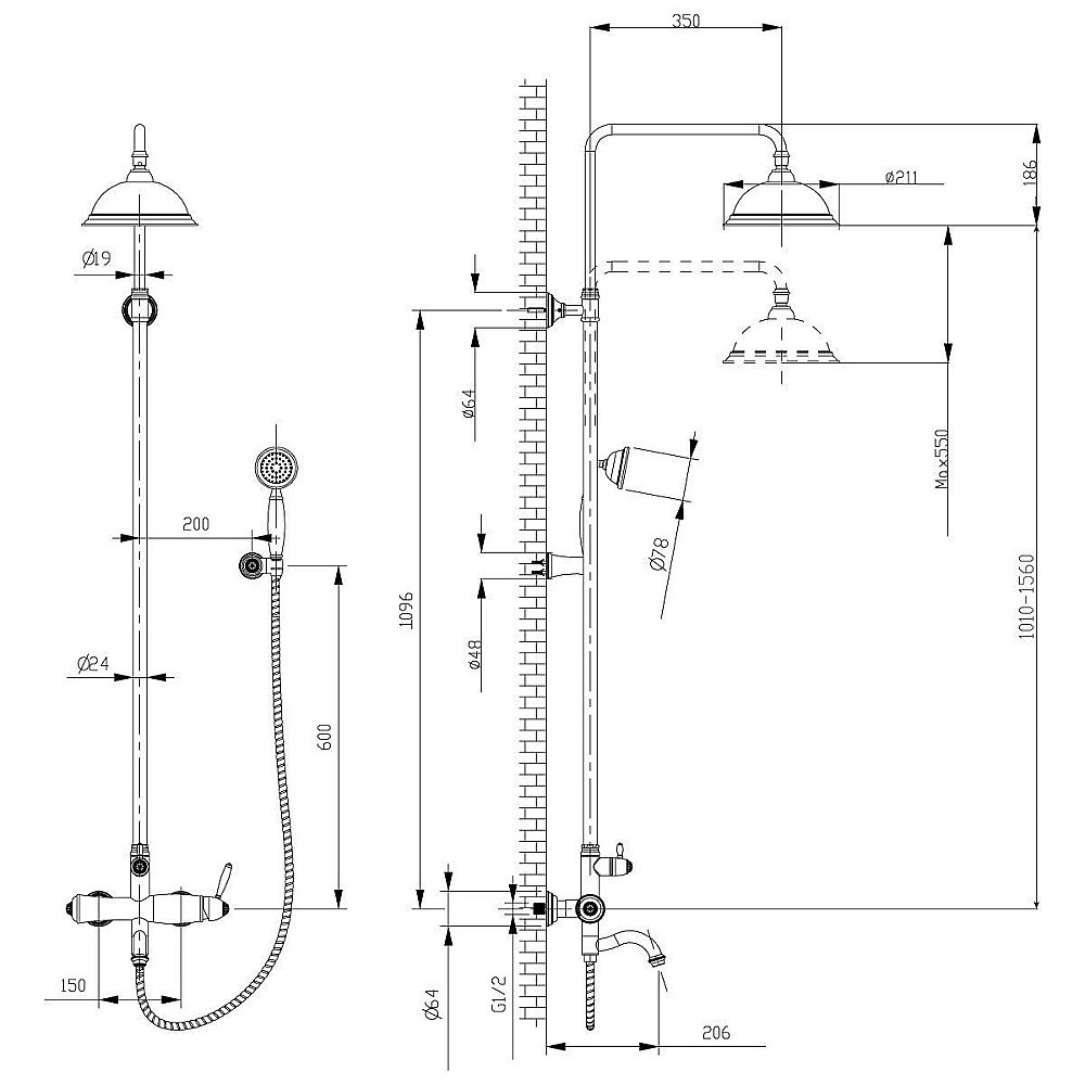 Душевая система Lemark Spark LM6762RG купить в интернет-магазине сантехники Sanbest