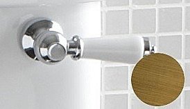 Ручка слива DEVON&DEVON IBLEVADX/BR бронза, белый купить в интернет-магазине сантехники Sanbest