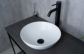 Раковина накладная Gid 9081wm белая матовая купить в интернет-магазине Sanbest