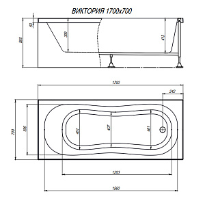 Ванна Alex Baitler Victoria 170х70 купить в интернет-магазине Sanbest