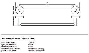 Держатель полотенец на радиатор Bemeta Rawell 104104272 купить в интернет-магазине сантехники Sanbest