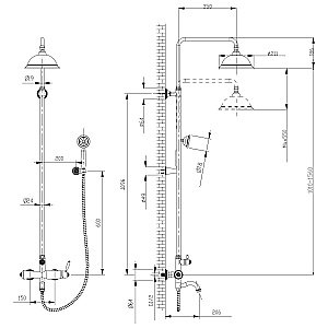 Душевая система Lemark Spark LM6762RG купить в интернет-магазине сантехники Sanbest