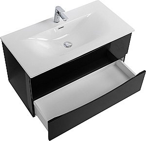 Тумба с раковиной BelBagno MARINO-CER-N-900-2C-SO-NL-P Nero Lucido для ванной в интернет-магазине Sanbest