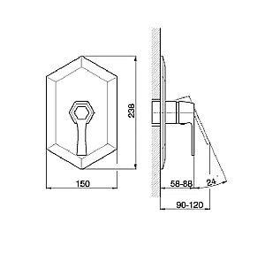 Смеситель для душа Cisal Cherie CH0030007C купить в интернет-магазине сантехники Sanbest