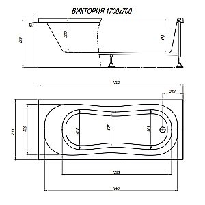 Ванна Alex Baitler Victoria 170х70 купить в интернет-магазине Sanbest
