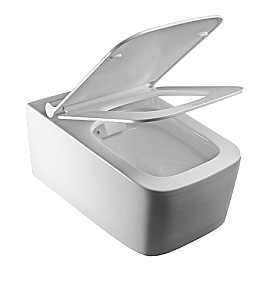 Унитаз подвесной Elghansa Monterno RQ-5537 белый, безободковый, с крышкой микролифт купить в интернет-магазине Sanbest