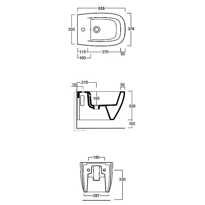 Биде подвесное Simas Juniper JU19 белое купить в интернет-магазине Sanbest