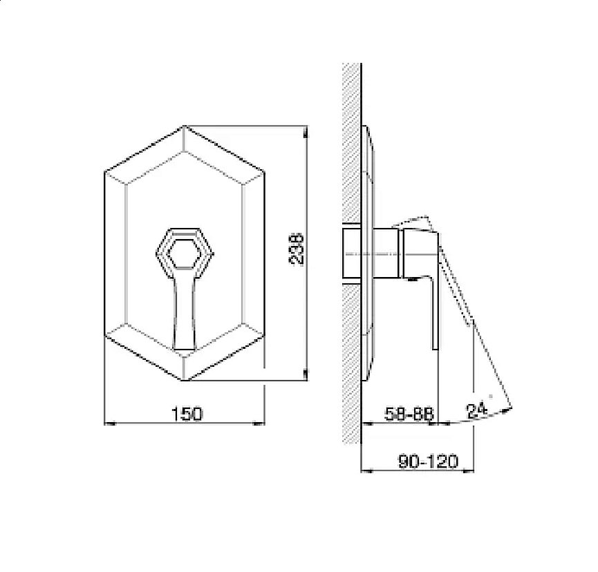 Смеситель для душа Cisal Cherie CH0030007C купить в интернет-магазине сантехники Sanbest
