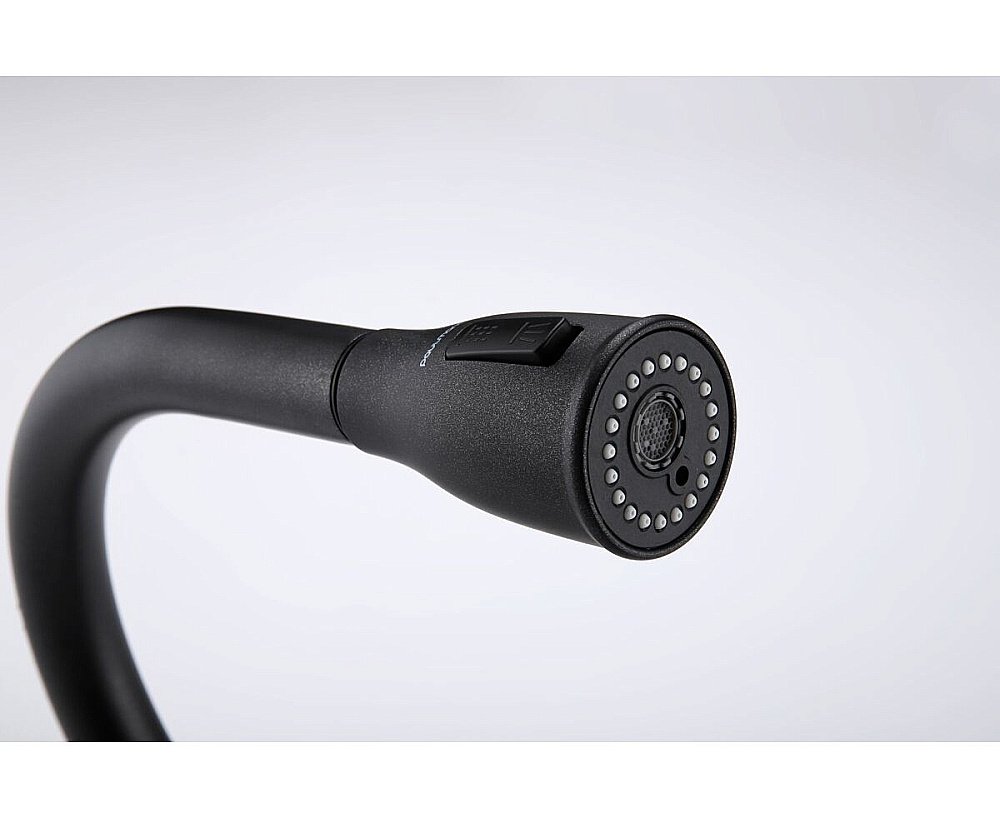 Смеситель для кухни Paulmark Lange La214212-BLM черный  купить в интернет-магазине сантехники Sanbest