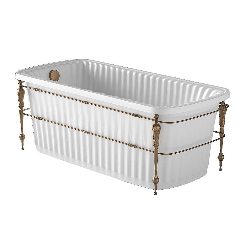 Ванна Migliore Olivia Console 24378 174х83 белая,бронза купить в интернет-магазине Sanbest