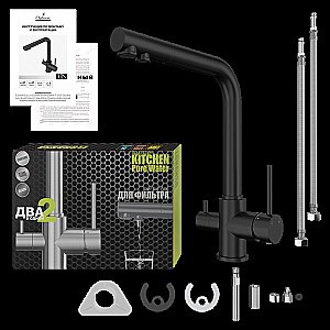 Смеситель для кухни Elghansa Kitchen Pure Water 56A5216-Black черный купить в интернет-магазине сантехники Sanbest