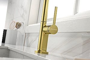 Смеситель для кухни Paulmark Neo Ne214419-LG  светлое золото купить в интернет-магазине сантехники Sanbest