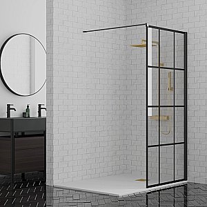 Душевое ограждение PAINI WalkIN90G 90 стекло прозрачное/профиль черный купить в интернет-магазине Sanbest