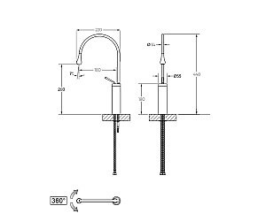 Смеситель для раковины Bronze de Luxe Scandi 9015C хром купить в интернет-магазине сантехники Sanbest