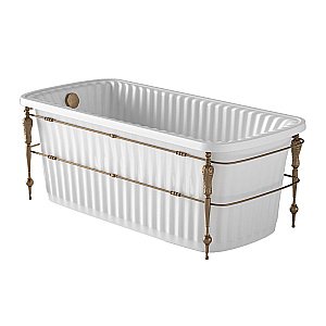 Ванна Migliore Olivia Console 24378 174х83 белая,бронза купить в интернет-магазине Sanbest