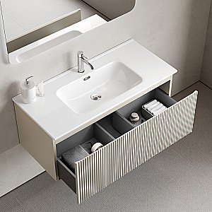 Тумба с раковиной Sancos Snob R 1.0 SNR1.0100CE/CN7003 Beige Soft для ванной в интернет-магазине Sanbest