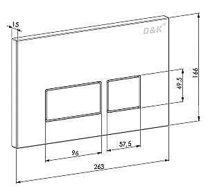 Кнопка для инсталляции D&K Berlin DB1439001 хром купить в интернет-магазине сантехники Sanbest